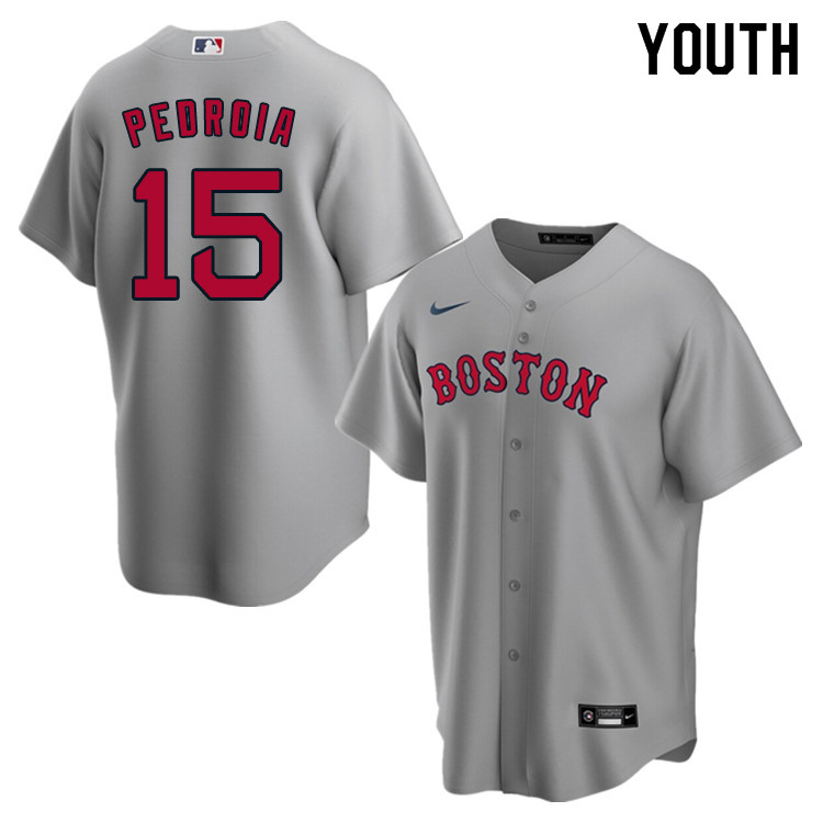 Nike Youth #15 Dustin Pedroia Boston Red Sox Baseball Jerseys Sale-Gray
